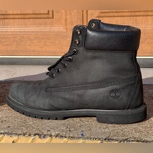 Timberland Premium 6 Inch Waterproof Boots Mens Size 13 Black Nubuck Leather